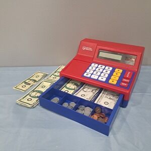 Learning Resources Pretend & Play Calculator Cash Register Money WORKS